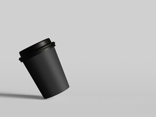 3D illustration. Cup of coffee isolated.
