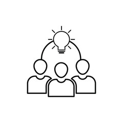 Team vector icon. Teamwork illustration symbol. Outsourcing sign or logo.