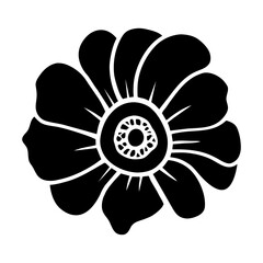 Hand drawn simple flower illustration