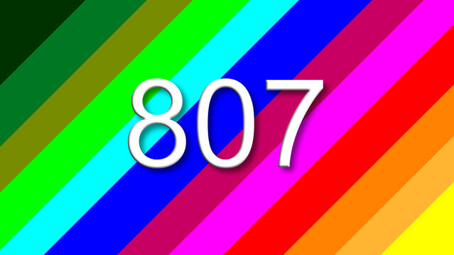 807 colorful rainbow background year number