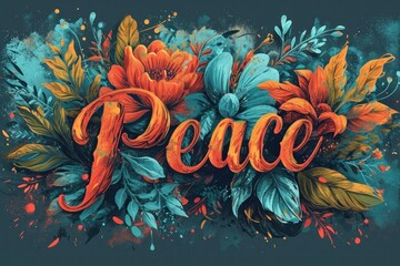 Peace Quote typography t shirt design art t-shirt design - obrazy, fototapety, plakaty