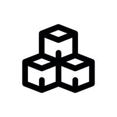 Sugar line black icon. Nutrition facts.