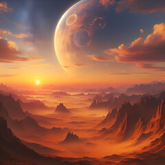 sunrise over the mountains