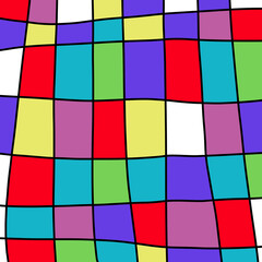 Rainbow or colorful background with mosaic system