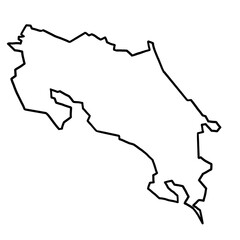 Costa Rica map outline