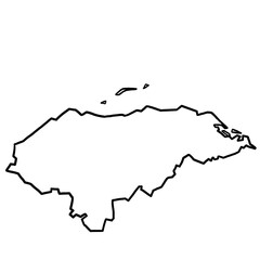 Honduras map outline