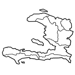 Haiti map political 