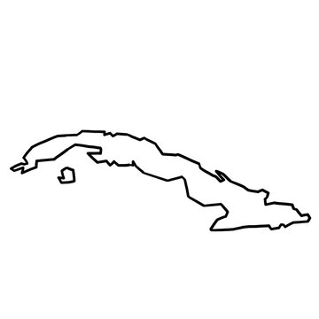 cuba map outline