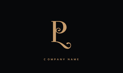 LP, PL, L, P Abstract Letters Logo Monogram