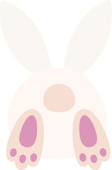 Cute bunny butt vector. Rabbit Tail SVG.