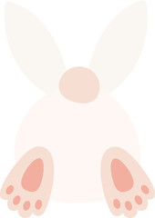 Cute bunny butt vector. Rabbit Tail SVG.