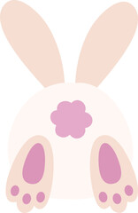 Cute bunny butt vector. Rabbit Tail SVG.