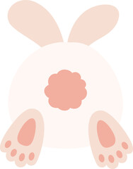 Cute bunny butt vector. Rabbit Tail SVG.