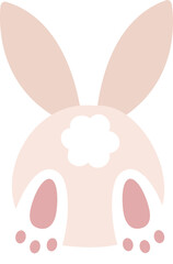 Cute bunny butt vector. Rabbit Tail SVG.
