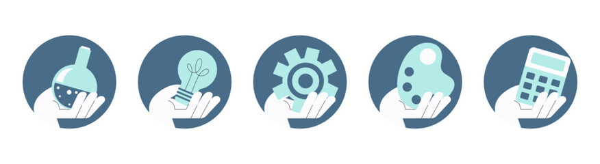 STEAM education icons set_02