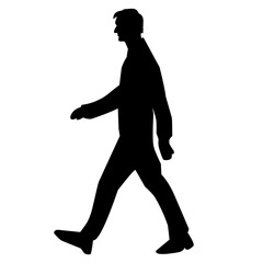 silhouette of man walking