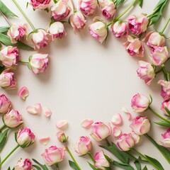 Fototapeta na wymiar Beautiful flowers Valentine's Day. Romantic background with flowers for birthday, wedding. Spring background with flowers