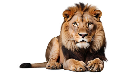 lion isolated on white transparent background PNG 