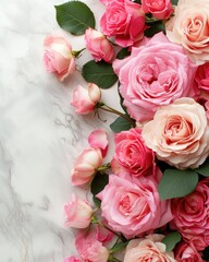Romantic background. Beautiful flowers Valentine's Day. Romantic background with flowers for birthday, wedding. Spring background with flowers