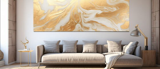 Luxury golden marble texture Marble ink abstract