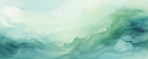Abstract watercolor paint background by sky blue and olive green with liquid fluid texture for background