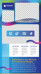 Gradient Blue Style 2 - Marketing Pack Templates - Social Media Story, Post Feed, & A4 Print Flyer Templates - Style