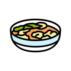 wonton soup chinese cuisine color icon vector. wonton soup chinese cuisine sign. isolated symbol illustration