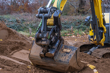 Construction machinery waiting to go to work