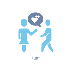 flirt concept line icon. Simple element illustration. flirt concept outline symbol design.
