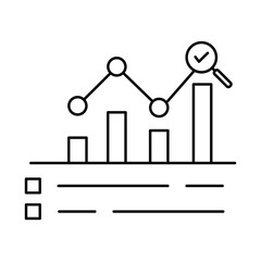 data analysis or Kpi metric icon with dashboard.