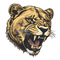 Lioness Head Illustration