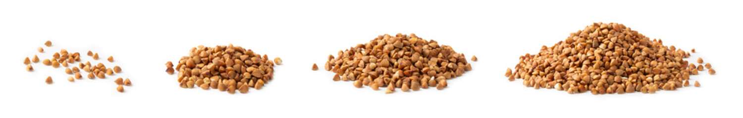 Buckwheat. Buckwheat grain isolated on white background. Healthy food. Porridge. Diet. Organic cereal