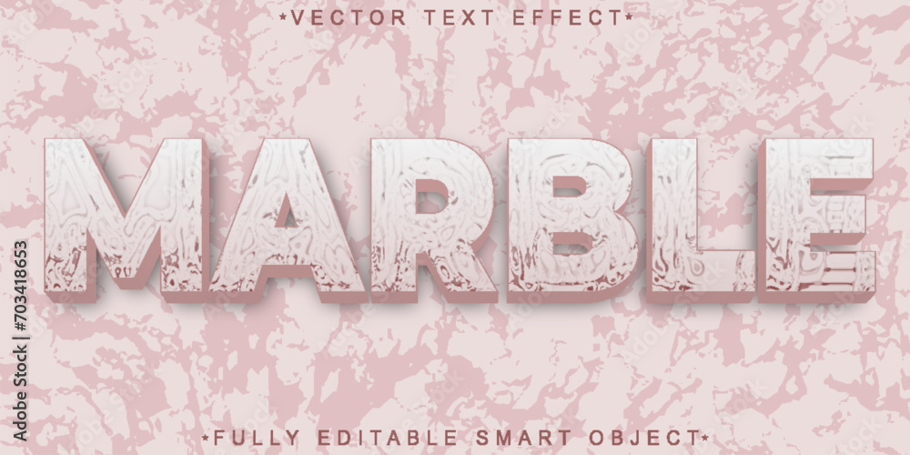Poster cream marble vector fully editable smart object text effect