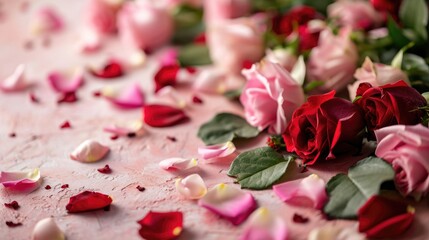 Fototapeta na wymiar Beautiful flowers. Valentine's Day. Romantic background with flowers for birthday, wedding. Spring background with flowers