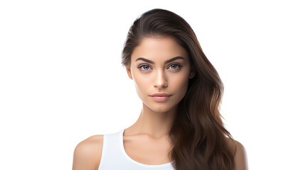 Beautiful woman isolated on transparent and white background.PNG image.