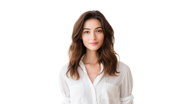 Beautiful woman isolated on transparent and white background.PNG image.
