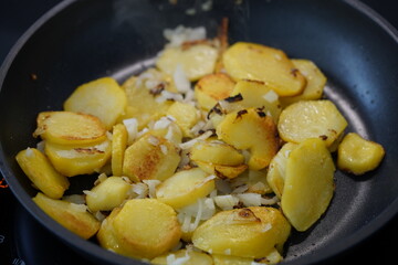 Bratkartoffeln Zwiebeln Kartoffel Pfanne