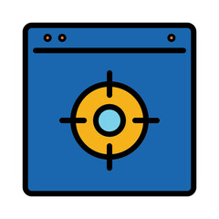 Fototapeta premium Digital Email Market Filled Outline Icon