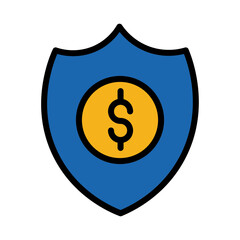 Safe Security Shield Filled Outline Icon