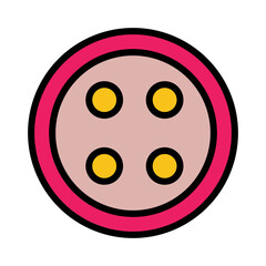 Fototapeta premium Lady Sewing Wear Filled Outline Icon