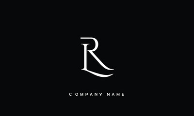 LR, RL, L, R Abstract Letters Logo Monogram - obrazy, fototapety, plakaty