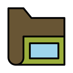 Basic App Folder Filled Outline Icon