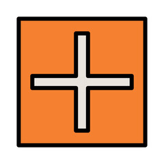 Obraz premium Add App Interface Filled Outline Icon