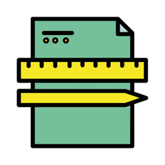 Art Idea Planning Filled Outline Icon