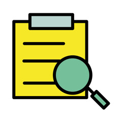 Idea Note Search Filled Outline Icon