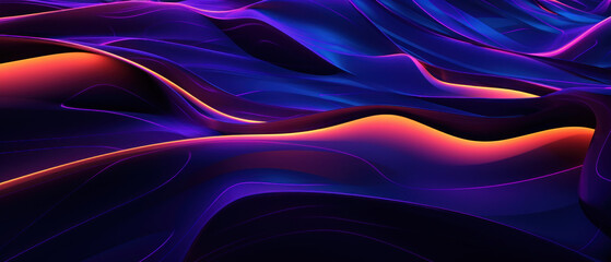 A blend of bright and dark elements, this abstract background combines blue and pink waves for a dynamic and stylish look.