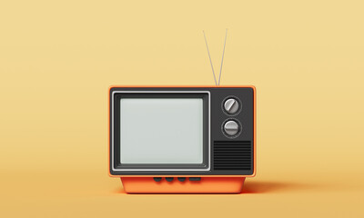 레트로 옛날 티비 목업 Retro Old TV Mockup