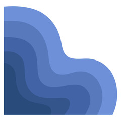 abstract blue wave element