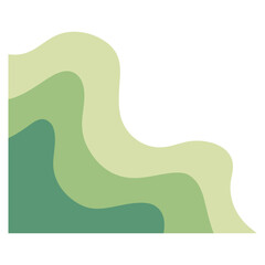 illustration of green gradient wave