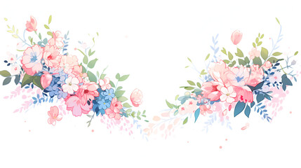 Obraz na płótnie Canvas A cute little Beautiful flower clusters，white background